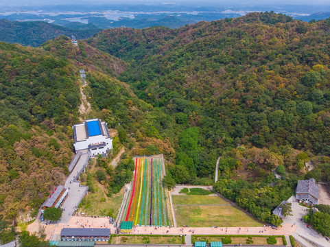 武汉木兰天池风景区航拍风光