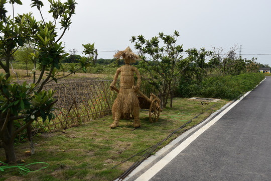 稻草人拉黄包车