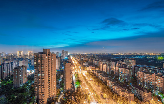 上海城郊城市夜景