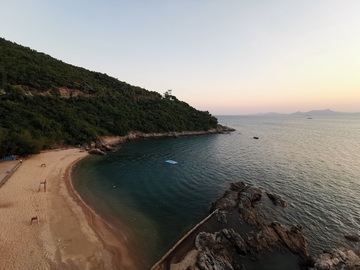 深圳大鹏私人沙滩黄昏夕阳