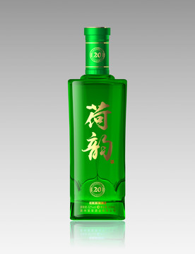 绿色透明酒瓶设计