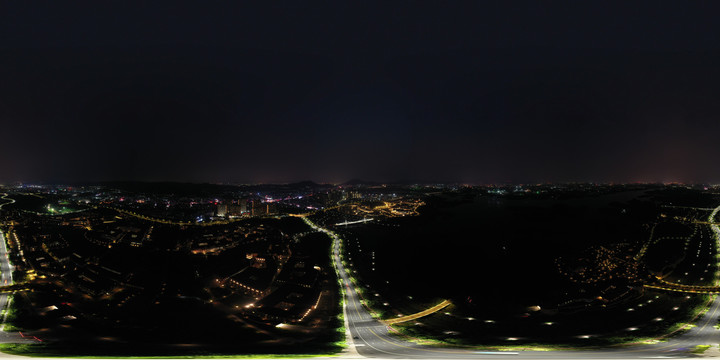 松山湖欧洲小镇夜景VR全景图