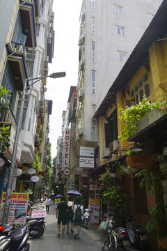 越南河内市的一条餐饮休闲街