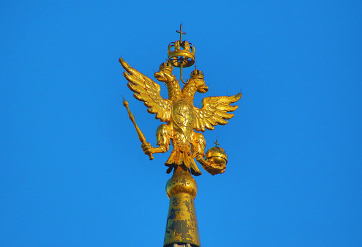 俄罗斯莫斯科红场双头鹰雕像