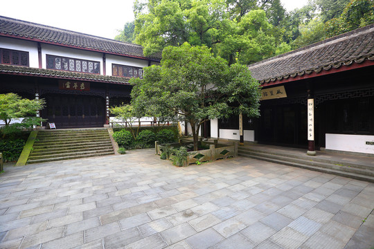 龙井问茶景区中式庭院