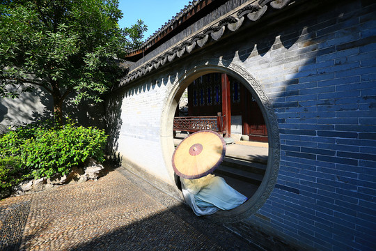 杭州胡雪岩故居传统建筑青砖灰瓦