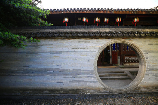 杭州胡雪岩故居传统建筑青砖灰瓦