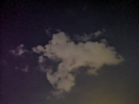 夜景白云