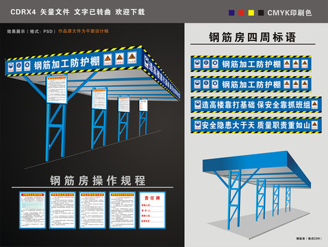 工地施工广告之钢筋房