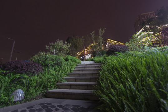 重庆融汇半岛西流坨古镇夜景