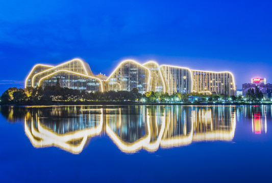 杭州白马湖夜景