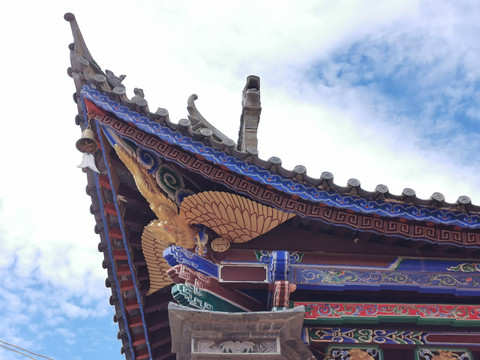 中式建筑屋脊翘角