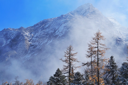 毕棚沟雪山