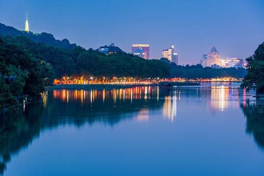 杭州西湖夜景