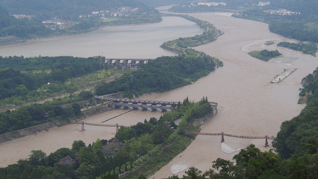 四川成都都江堰景区风光