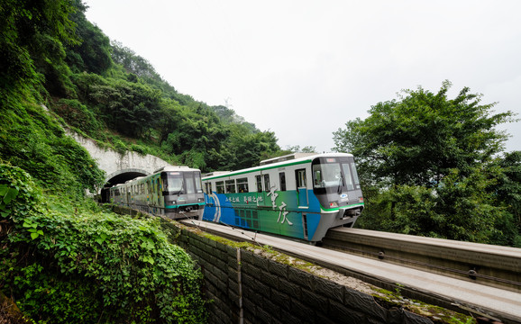 重庆轻轨风光