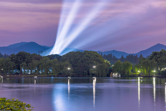 杭州西湖夜景