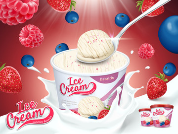 綜合莓果冰淇淋广告