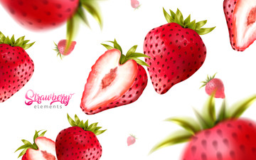 香甜草莓背景素材