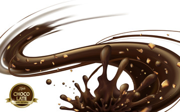 液态榛果巧克力素材
