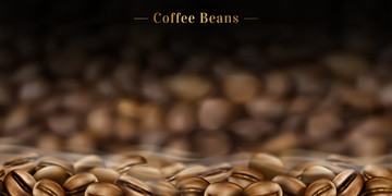 烘焙咖啡豆背景素材
