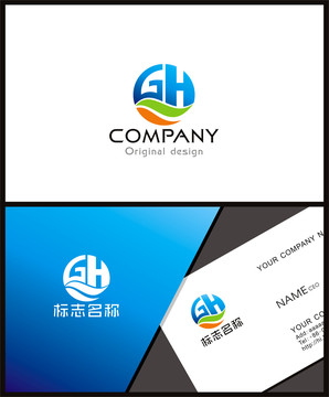 字母GH创意logo设计