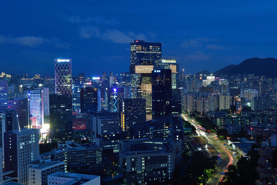 深圳南山科技园城市风光夜景