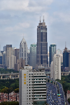 上海淮海东路城市建筑风光