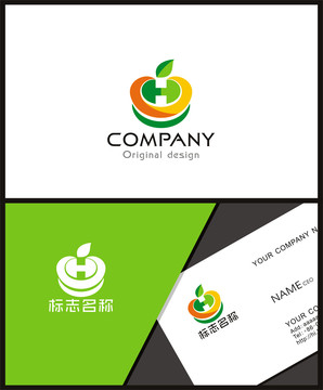 H字母logo水果logo