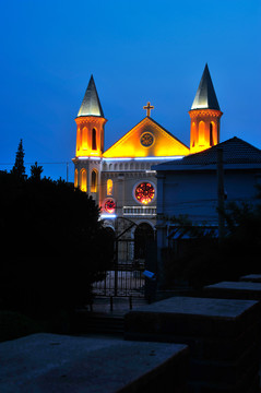 扬州耶稣圣心堂夜景