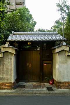 日本京都庭院大门