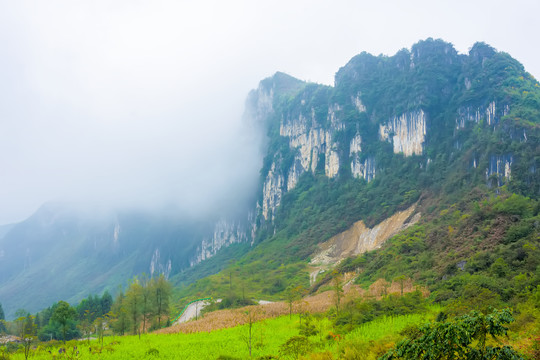 山峰白岩