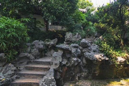 园林石头台阶