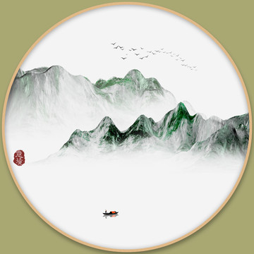 抽象意境山水挂画装饰画