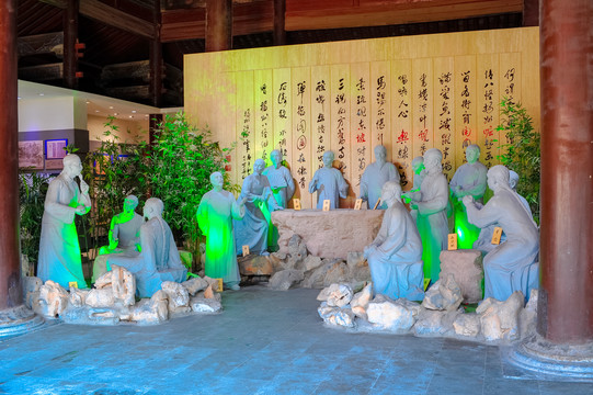 扬州八怪群雕像