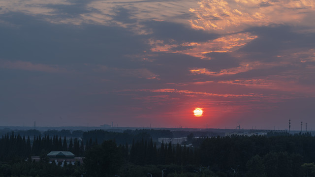 夕阳日落