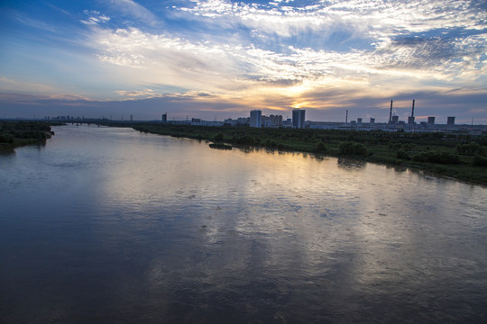 渭河夕阳