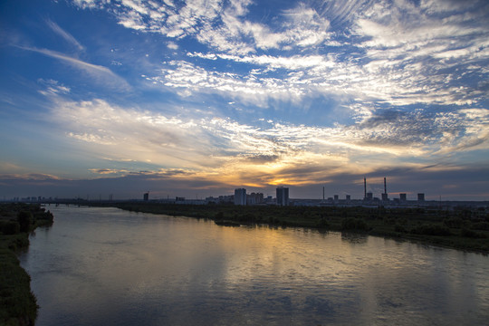 渭河日落
