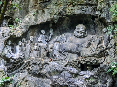 普陀山石窟佛像
