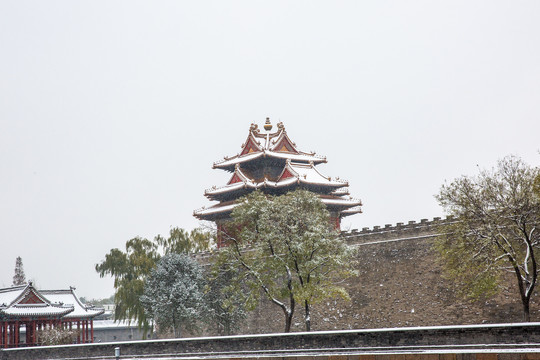 故宫角楼雪景