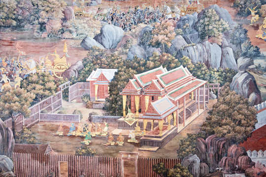 泰国玉佛寺墙绘