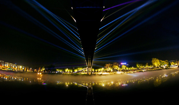 自贡东兴寺夜景