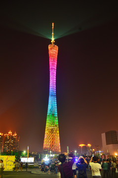 广州塔灯光夜景