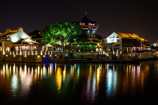 苏州山塘古镇夜景