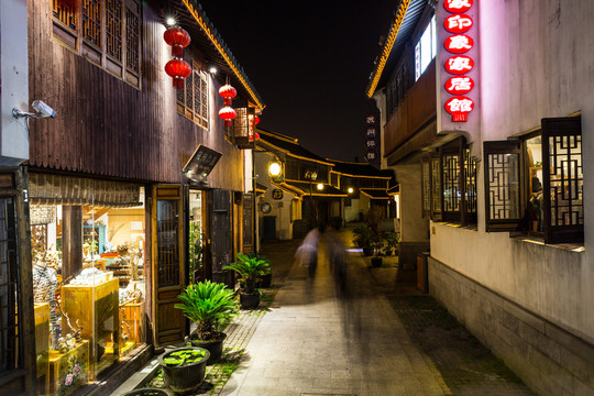 苏州山塘古镇夜景