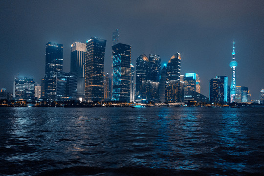 陆家嘴建筑夜景