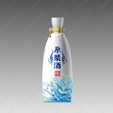 白瓷酒瓶设计