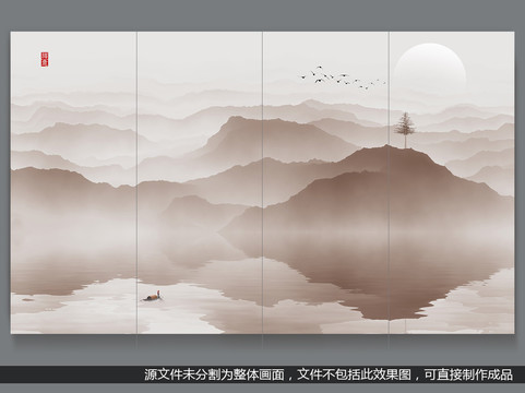 中国风山水画