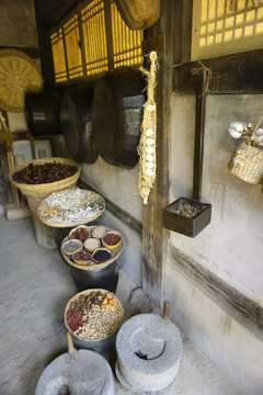 韩国民俗村传统厨房及食材