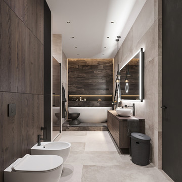 现代极简浴室